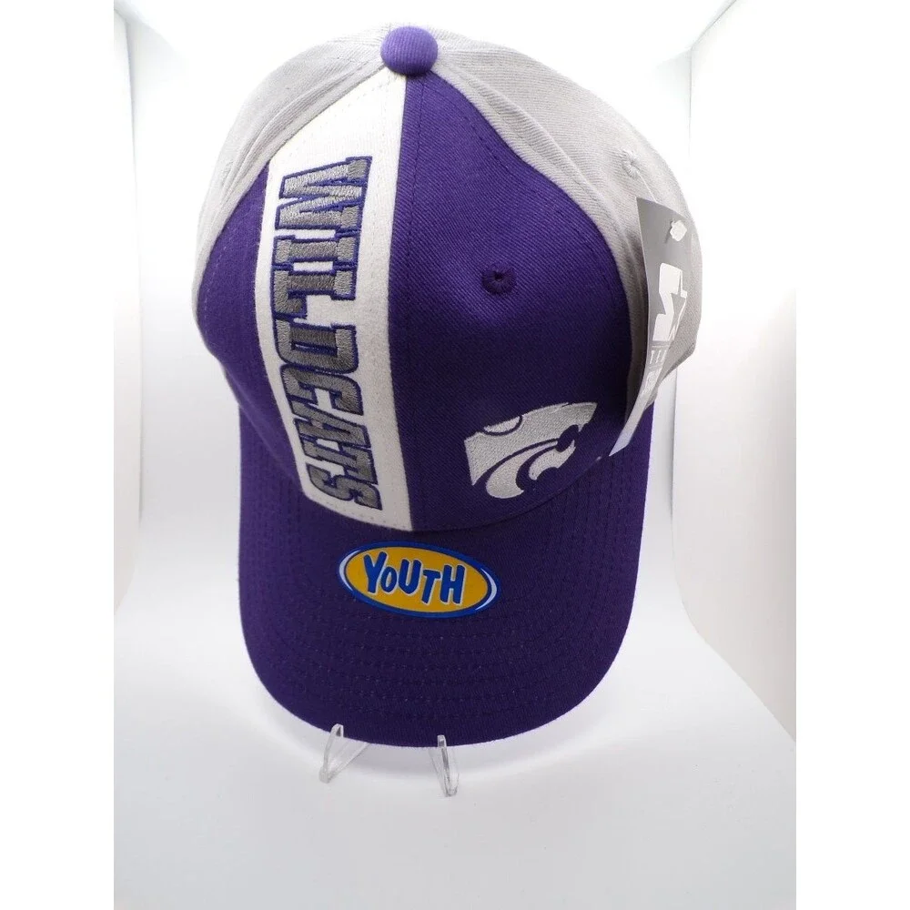 Kansas State Wildcats Youth Baseball Cap Boys Adjustable Purple Gray
